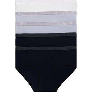image:imageHanes Womens Originals Underwear SuperSoft Hipster Panties Viscose from Bamboo Underwear for WomenBlackBlackSilver OpalSilver OpalWhite