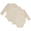 image:imageHanes Baby Pure Comfort Long Sleeve Bodysuits Infant Bodysuits Boys amp Girls 3packBeige