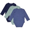 image:imageHanes Baby Pure Comfort Long Sleeve Bodysuits Infant Bodysuits Boys amp Girls 3packBlueGreen