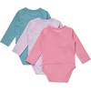 image:imageHanes Baby Pure Comfort Long Sleeve Bodysuits Infant Bodysuits Boys amp Girls 3packBlueRosePurple