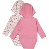 image:imageHanes Baby Pure Comfort Long Sleeve Hoodie Bodysuits Infant Bodysuits Unisex 3packBlushRose