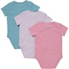 image:imageHanes Baby Pure Comfort Short Sleeve Bodysuits Infant Bodysuits Boys amp Girls 3packBlueRosePurple