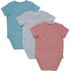 image:imageHanes Baby Pure Comfort Short Sleeve Bodysuits Infant Bodysuits Boys amp Girls 3packGreyRustBlue