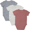 image:imageHanes Baby Pure Comfort Short Sleeve Bodysuits Infant Bodysuits Boys amp Girls 3packSilverBeigeRust