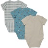 image:imageHanes Baby Pure Comfort Short Sleeve Bodysuits Infant Bodysuits Boys amp Girls 3packWhiteBlueBeige