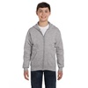 image:imageHanes Big Boys Eco Smart Fleece Zip Hood Black LargeLight Steel