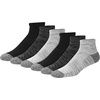 image:imageHanes Mens Socks Pack 6pack Moves Performance Moisturewicking Ankle Heel Shield amp Ankle Socks Breathable MeshBlackGray  Heel Shield