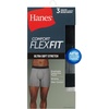 image:imageHanes Mens Underwear Boxer Briefs or LongLeg Boxer Briefs Pack 3 Pack NoRideUp StretchCotton Men ClothingBlack  Dark Grey  Light Grey  Long Leg Briefs
