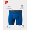 image:imageHanes Mens Underwear Boxer Briefs or LongLeg Boxer Briefs Pack 3 Pack NoRideUp StretchCotton Men ClothingBlueBlack  Long Leg Briefs