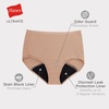 image:imageHanes Womens Period Underwear Pack 3Pack Comfort Period Moderate Leaks Period Panties Odor Protection1pack Brief  Black