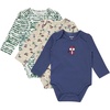image:imageHanes Baby Pure Comfort Long Sleeve Bodysuits Infant Bodysuits Boys amp Girls 3packGreenBeigeBlue