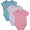 image:imageHanes Baby Pure Comfort Short Sleeve Bodysuits Infant Bodysuits Boys amp Girls 3packBlueRosePurple