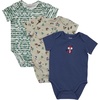 image:imageHanes Baby Pure Comfort Short Sleeve Bodysuits Infant Bodysuits Boys amp Girls 3packGreenBeigeBlue