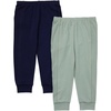 image:imageHanes BabyBoys Pure Comfort Baby French Terry Joggers Baby Girl and Baby Boy Pants 2PackBlueGreen
