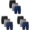 image:imageHanes Mens Underwear Boxer Briefs or LongLeg Boxer Briefs Pack 3 Pack NoRideUp StretchCotton Men Clothing    