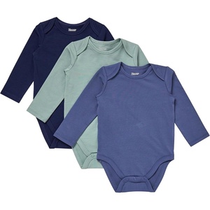 image:imageHanes Baby Pure Comfort Long Sleeve Bodysuits Infant Bodysuits Boys amp Girls 3packBlueGreen