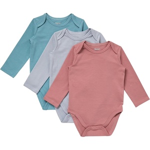 image:imageHanes Baby Pure Comfort Long Sleeve Bodysuits Infant Bodysuits Boys amp Girls 3packGreyRustBlue