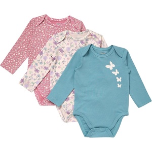 image:imageHanes Baby Pure Comfort Long Sleeve Bodysuits Infant Bodysuits Boys amp Girls 3packRoseBlushBlue