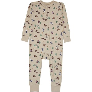 image:imageHanes Baby Pure Comfort Organic Long Sleeve Footless Sleep N Play Infant Playsuit Boys amp GirlsBeige Woodland