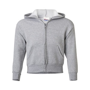 image:imageHanes Big Boys Eco Smart Fleece Zip Hood Black LargeLight Steel