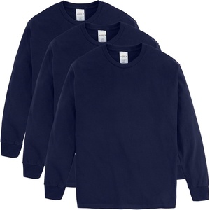 image:imageHanes Boys ComfortSoft LongSleeve TShirt Pack Cotton Tees for Boys 3PackNavy