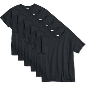 image:imageHanes Boys Essentials Short Sleeve Tshirt Value Pack 3 or 6PackBlack  6 Pack