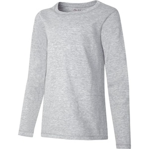 image:imageHanes Girls Comfortsoft Long Sleeve TeeLight Steel