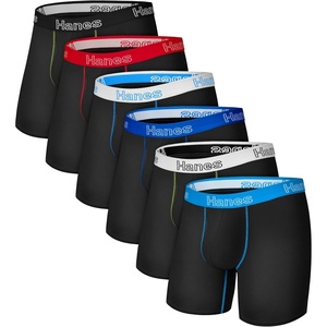 image:imageHanes Mens Boxer Brief Underwear Pack Stretch Cotton Boxer Briefs for Men Moisturewicking 6packBlack Color Band  6 Pack