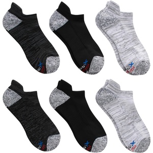 image:imageHanes Mens Socks Pack 6pack Moves Performance Moisturewicking Ankle Heel Shield amp Ankle Socks Breathable MeshBlackGray 2  Heel Shield