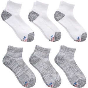 image:imageHanes Mens Socks Pack 6pack Moves Performance Moisturewicking Ankle Heel Shield amp Ankle Socks Breathable MeshNavyBlack  Ankle