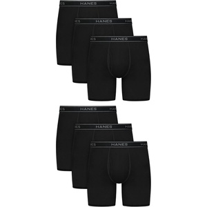image:imageHanes Mens Underwear Boxer Brief Pack Performance Stretch Underwear Moisturewicking Boxer Briefs for Men 6packBlack