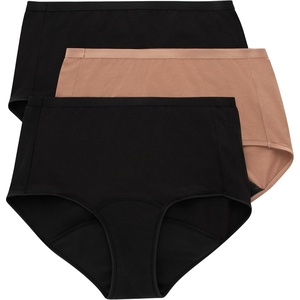 image:imageHanes Womens Comfort Period Underwear Bikini Period Underwear Super Leaks Period Underwear 3pack3pack Briefs  BlackPecanBlack