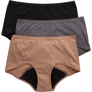 image:imageHanes Womens Period Underwear Pack 3Pack Comfort Period Moderate Leaks Period Panties Odor Protection3pack Boyshort  Neutrals