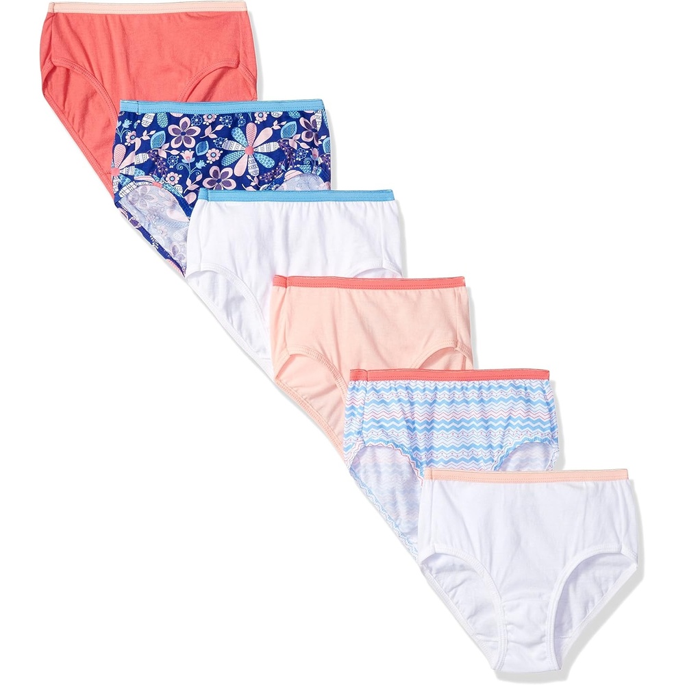 image:imageHanes Girls Hanes Girls 20pack Tagless Cotton Brief PantiesBriefs  Assorted  6 Pack