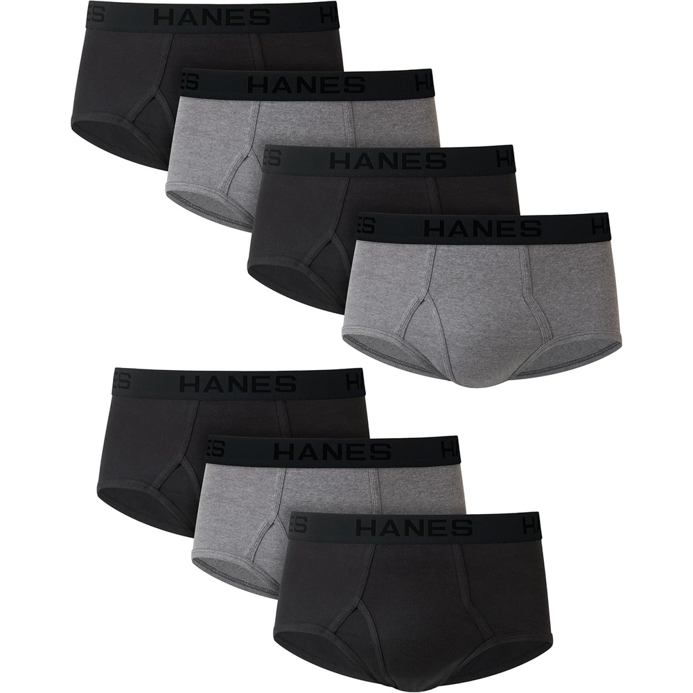 image:imageHanes Mens Underwear Briefs Ultimate Comfortsoft MoistureWicking Tagless Cooling MultipackGrayBlack  7 Pack