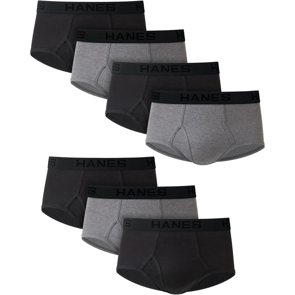 image:imageHanes Mens Underwear Briefs Ultimate Comfortsoft MoistureWicking Tagless Cooling MultipackGrayBlack
