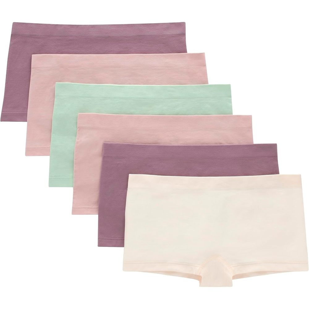 image:imageHanes Tween Girls Underwear Seamless Girls Panties Boyshort amp Hipster Assorted Colors 6PackIvoryMintPinkPlum  6 Pack
