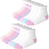 image:imageHanes Baby Boys Lowcut Socks Pack  10pack  Pure Comfort Socks for Infants amp Toddler Boys  Organic Cotton BlendWhitePinkHeather PinkPurple  12 Pack