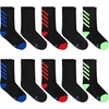 image:imageHanes Boys Moves Socks Breathable Mesh Performance Socks Ankle Crew No Show Moisturewicking 10packBlack  Crew