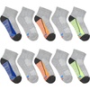 image:imageHanes Boys Moves Socks Breathable Mesh Performance Socks Ankle Crew No Show Moisturewicking 10packGrey  Ankle