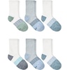image:imageHanes Boys Socks Ankle Crew amp No Show 6pack Absolute Active Cushioned Sports Socks for Boys Moisturewicking AthleticBlueWhite  Crew