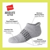 image:imageHanes Boys Socks Ankle Crew amp No Show 6pack Absolute Active Cushioned Sports Socks for Boys Moisturewicking AthleticGreyBlack  Heel Shield