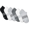 image:imageHanes Boys Socks Ankle Crew amp No Show 6pack Absolute Active Cushioned Sports Socks for Boys Moisturewicking AthleticGreyBlack  Heel Shield