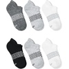 image:imageHanes Boys Socks Ankle Crew amp No Show 6pack Absolute Active Cushioned Sports Socks for Boys Moisturewicking AthleticGreyBlack  Heel Shield