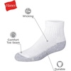 image:imageHanes Boys Socks Pack Double Tough Moisture Wicking Ankle Crew No Show Socks 12 amp 14 Pair PacksBlack  Ankle  12 Pack