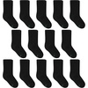 image:imageHanes Boys Socks Pack Double Tough Moisture Wicking Ankle Crew No Show Socks 12 amp 14 Pair PacksBlack  Crew  14 Pack