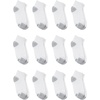 image:imageHanes Boys Socks Pack Double Tough Moisture Wicking Ankle Crew No Show Socks 12 amp 14 Pair PacksWhite  Ankle  12 Pack