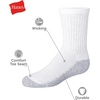 image:imageHanes Boys Socks Pack Double Tough Moisture Wicking Ankle Crew No Show Socks 12 amp 14 Pair PacksWhite  Crew  12 Pack