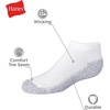 image:imageHanes Boys Socks Pack Double Tough Moisture Wicking Ankle Crew No Show Socks 12 amp 14 Pair PacksWhite  No Show  12 Pack