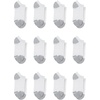 image:imageHanes Boys Socks Pack Double Tough Moisture Wicking Ankle Crew No Show Socks 12 amp 14 Pair PacksWhite  No Show  12 Pack
